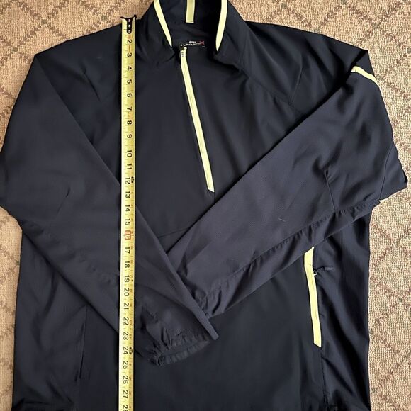 RLX black performance golf jacket with mesh detail and yellow accents NWOT XL - Picture 9 of 16